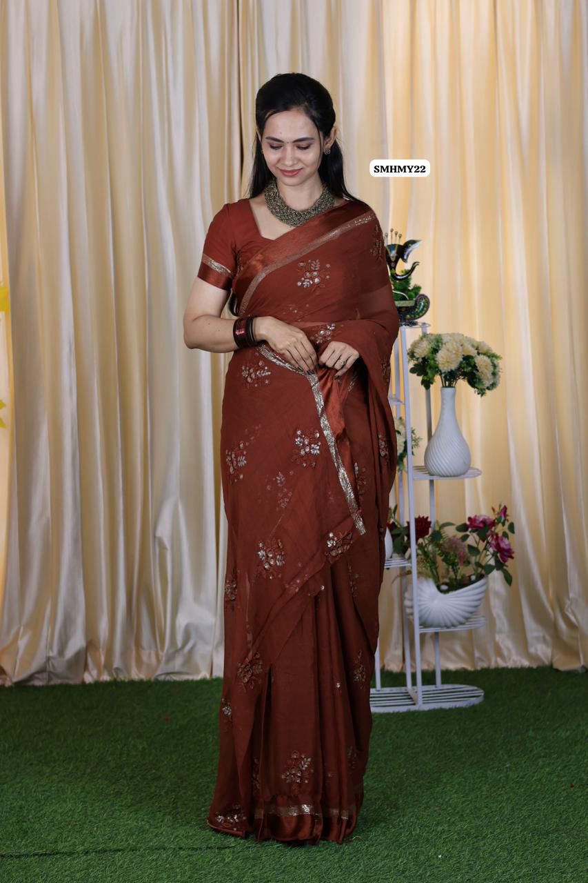 Viscose georgette sareeš„³