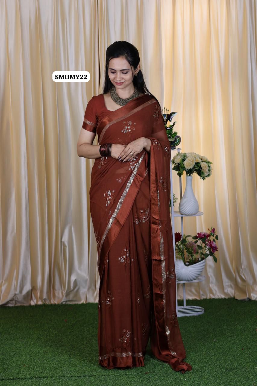 Viscose georgette sareeš„³