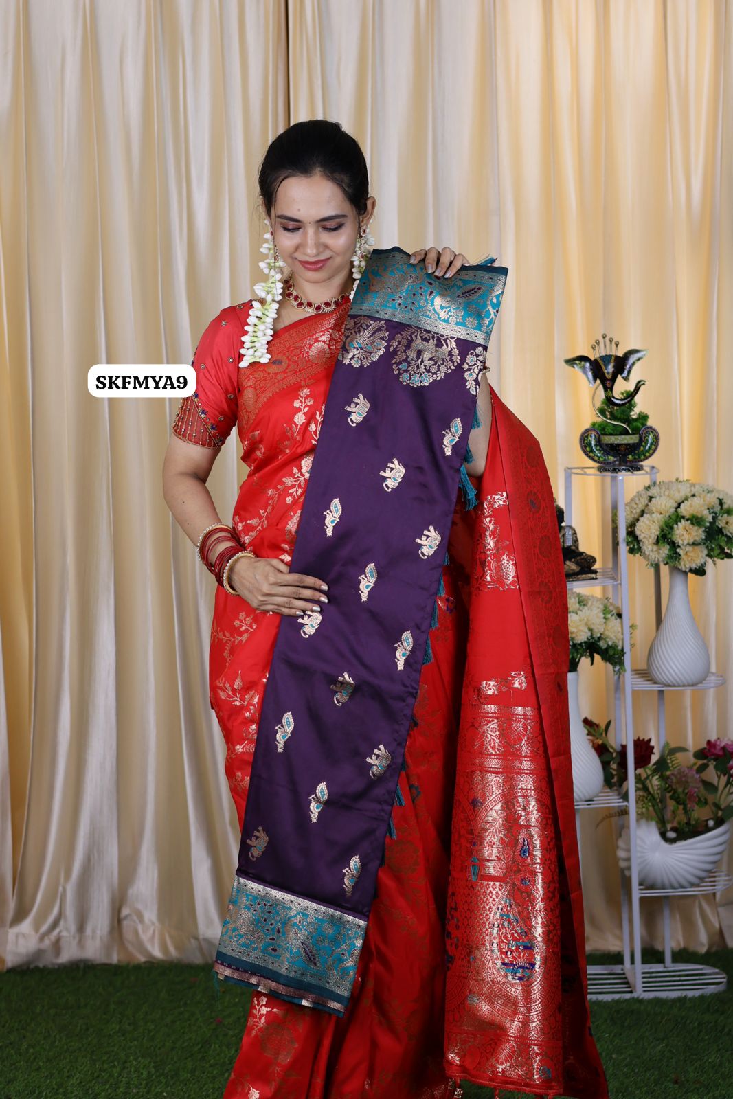Dual shade semi soft silk saree with trending design π₯³β