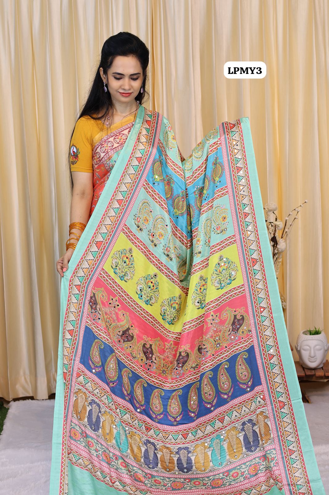 Masakali Mirror Work saree Offer😍😎📚⛳