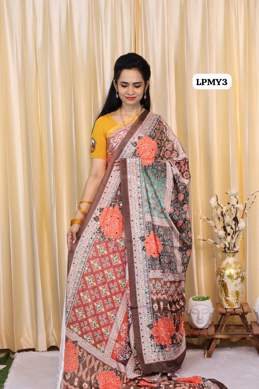 Masakali Mirror work saree Offer😍😎📚⛳