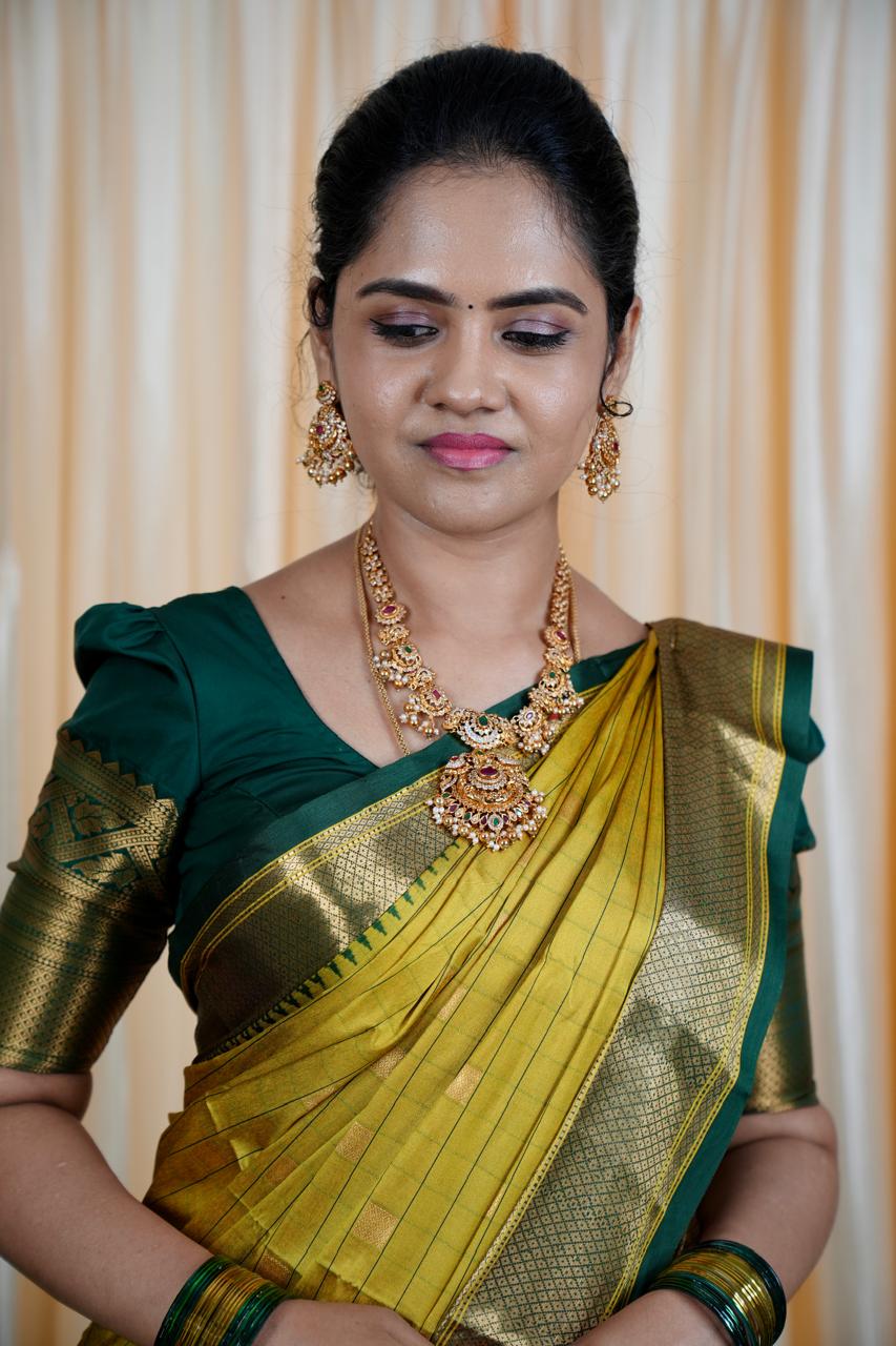 Kalyani silk saree with checks❌ saree NOT AVAILABLE