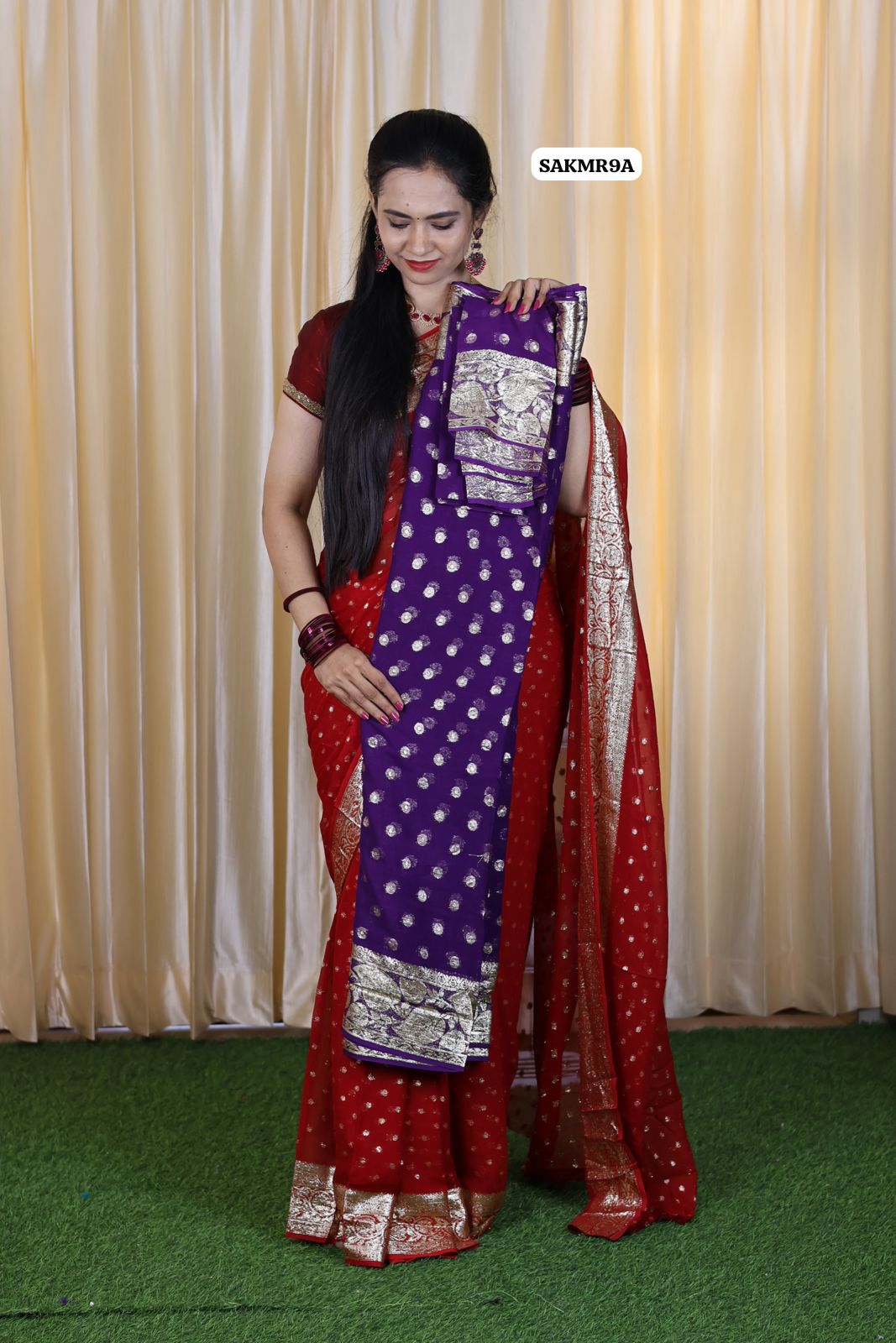 Viscose georgette saree with same blouse😍🥳✅