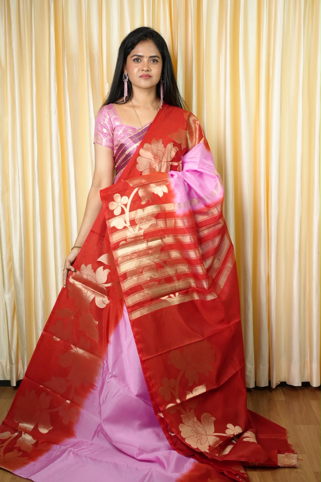 Semi Katan silk sareeš„³