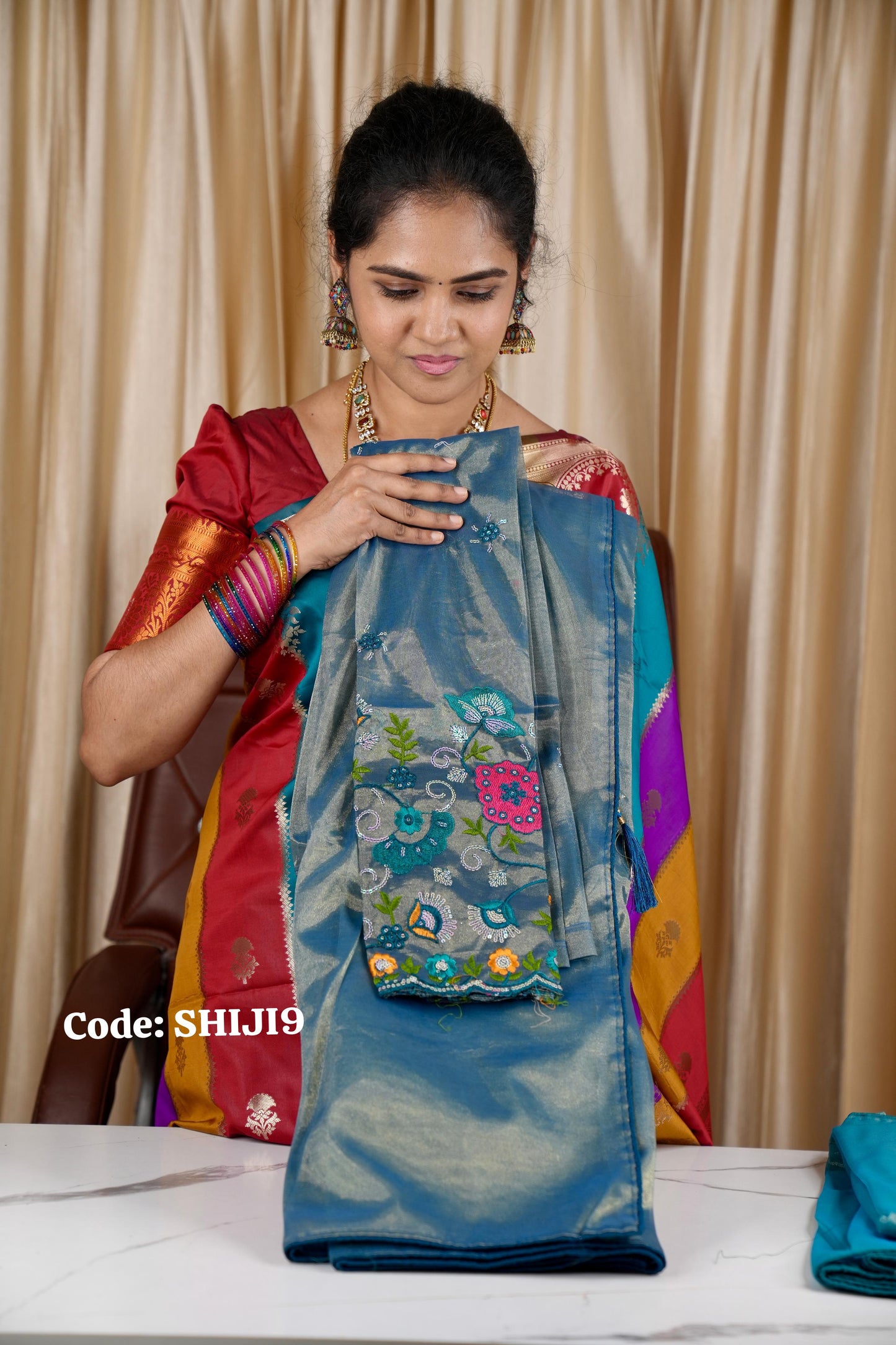 Organza shining saree❌