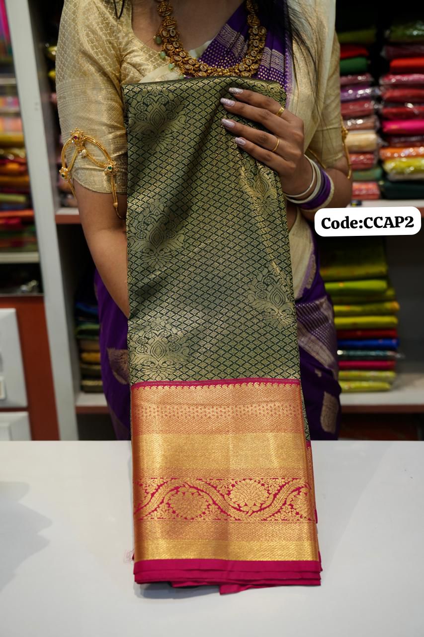 Premium Kanchi Silk Saree 🌈offer
