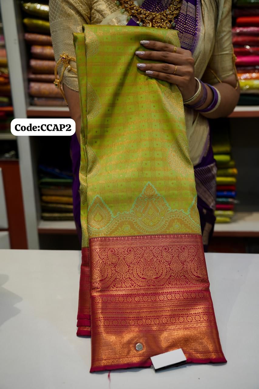 Premium Kanchi Silk Saree 🌈offer