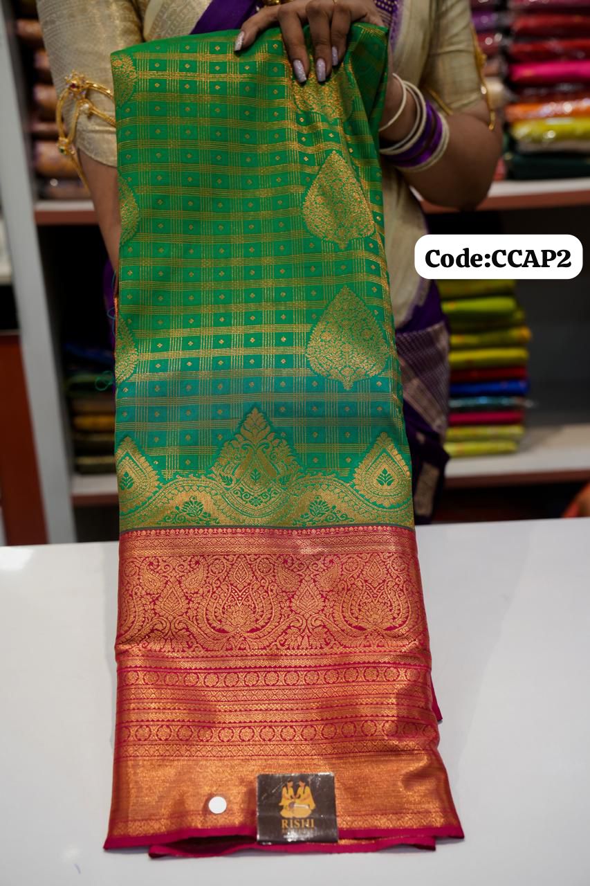 Premium Kanchi Silk Saree 🌈offer