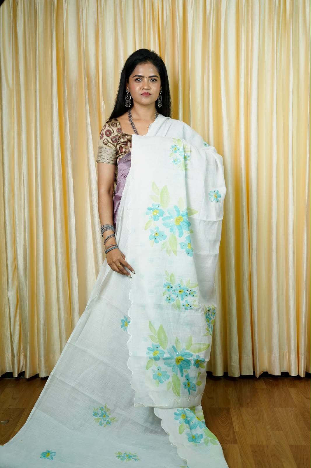 Linen Cotton saree 🥳