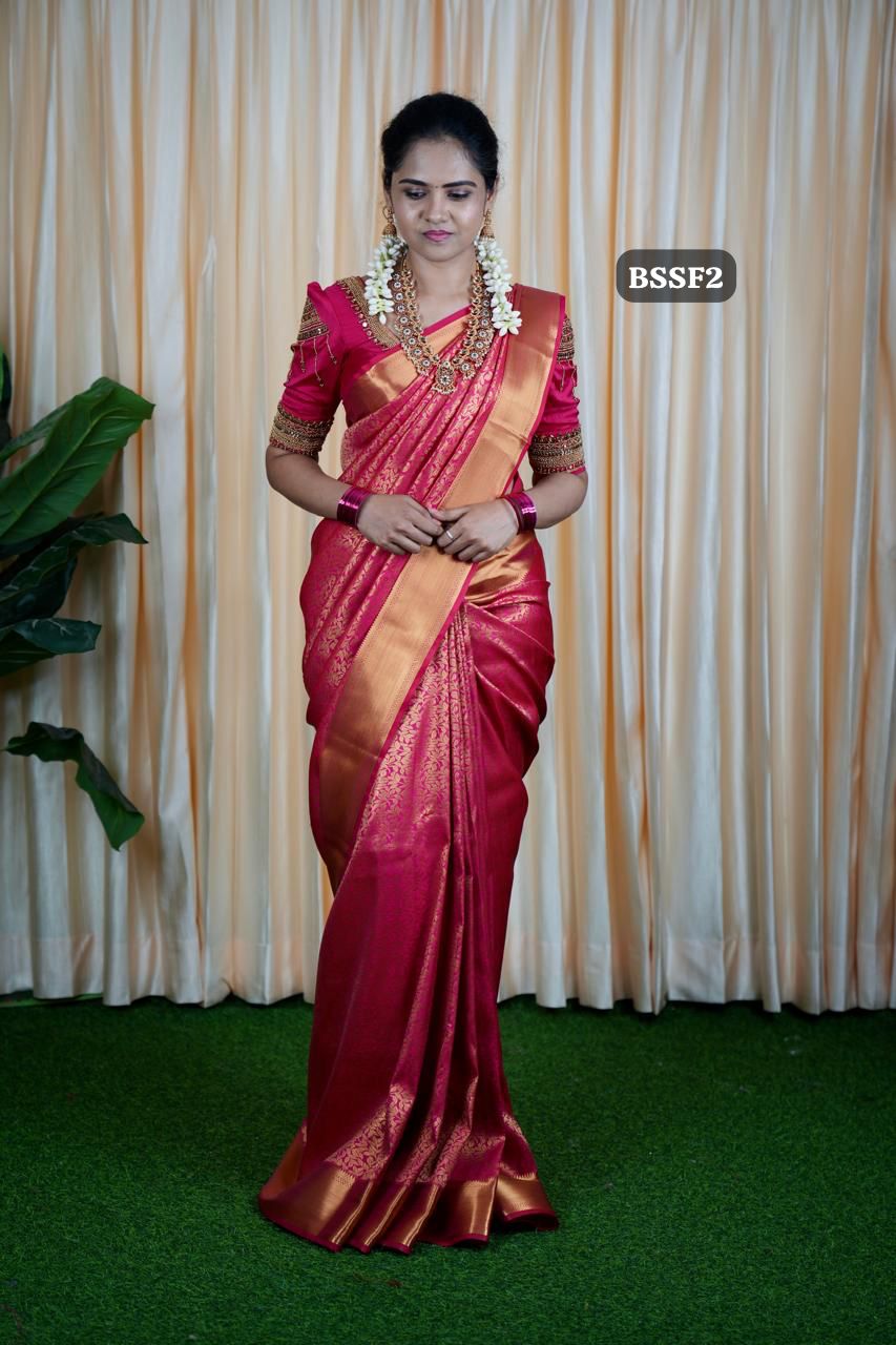 Bridal semi soft silk saree 🥳✅