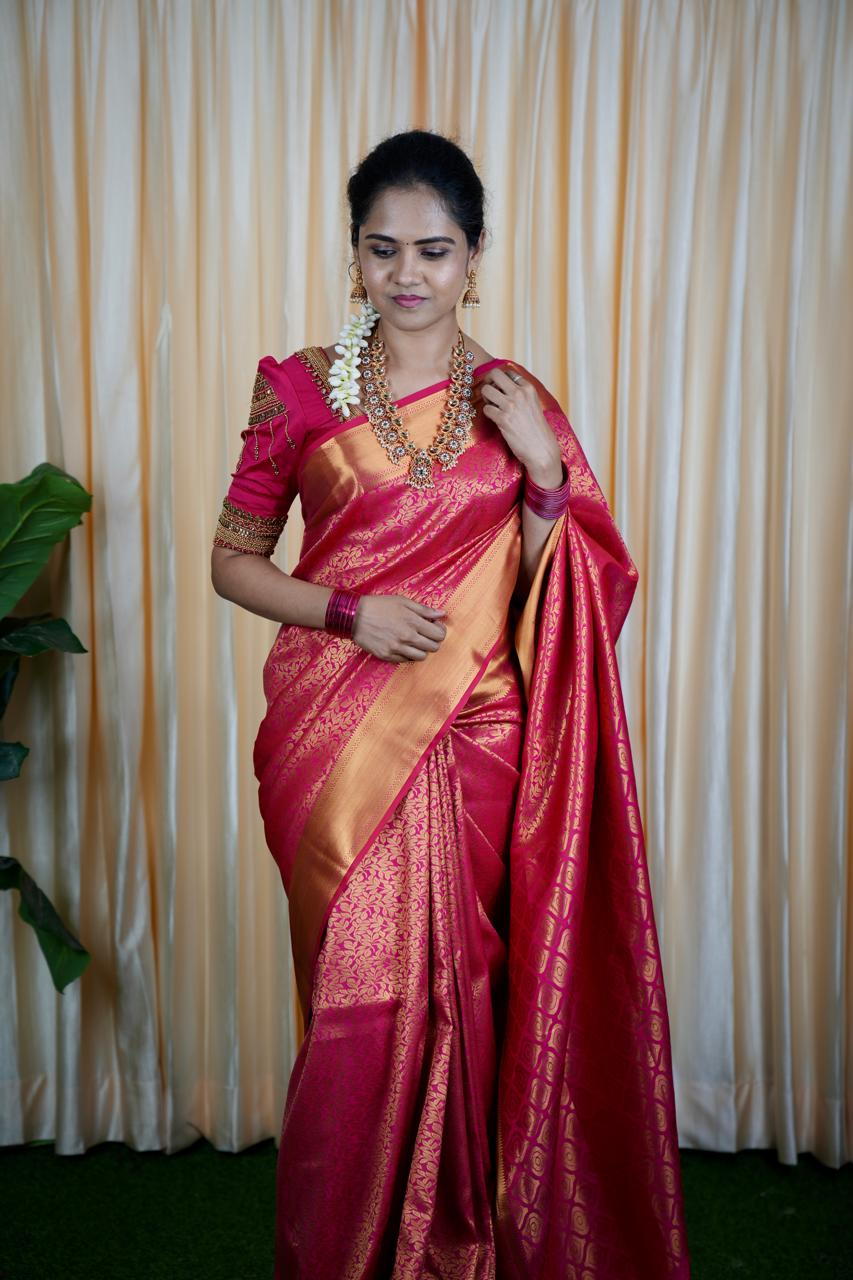 Bridal semi soft silk saree 🥳✅