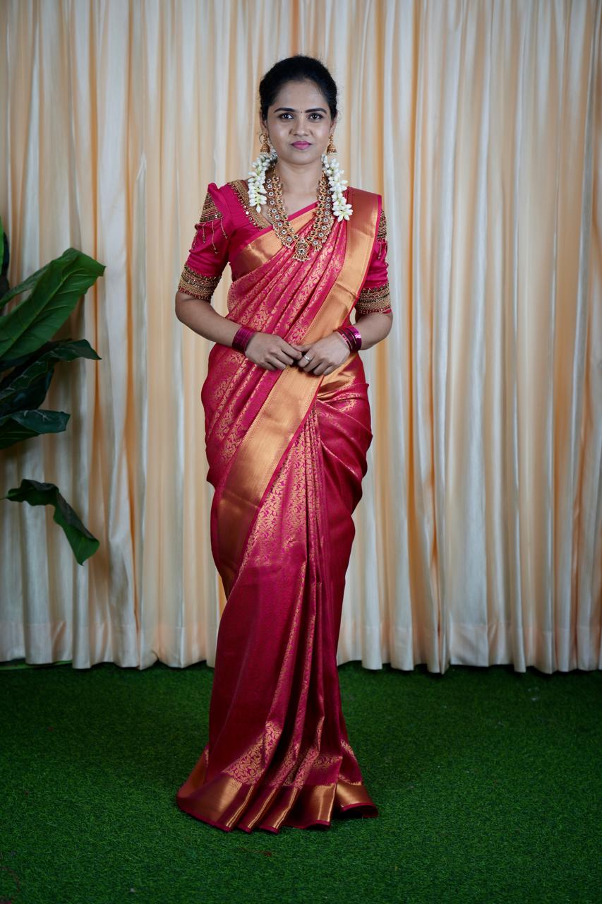 Bridal semi soft silk saree 🥳✅