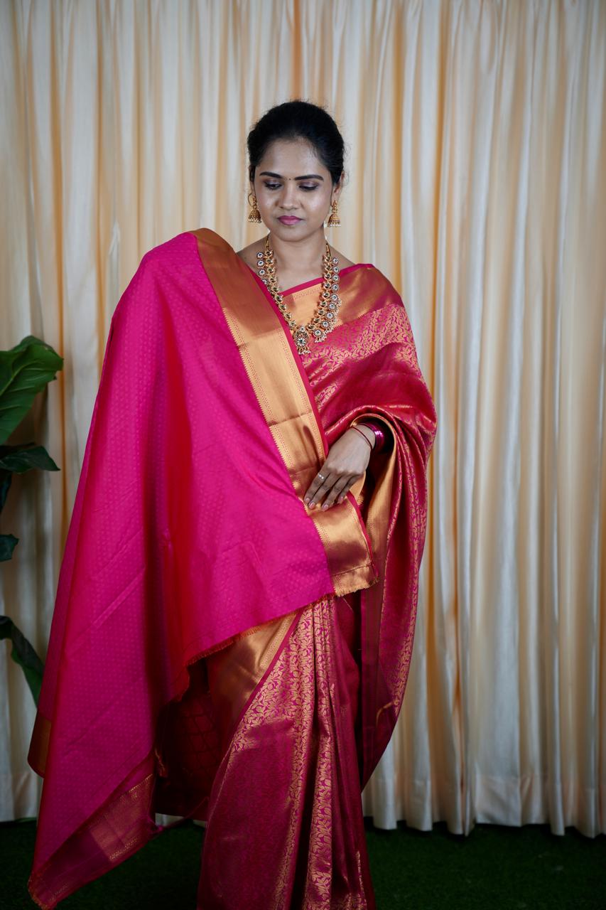 Bridal semi soft silk saree 🥳✅