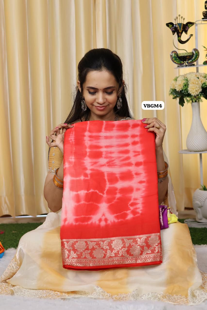 Shibori chiffon silk saree😍Ⓜ️
