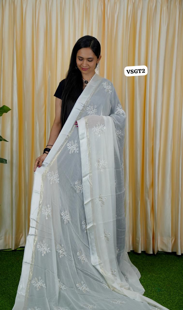Viscose Georgette sareeš„³