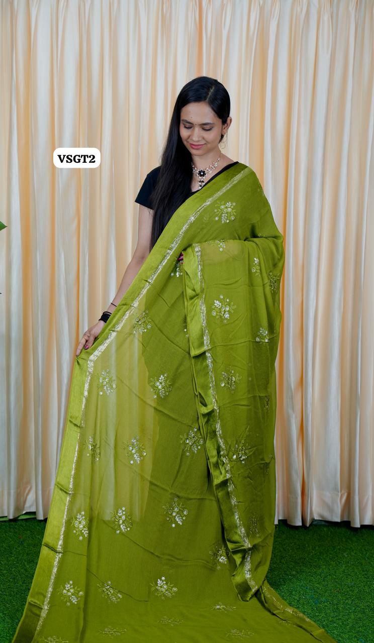 Viscose Georgette saree 🥳