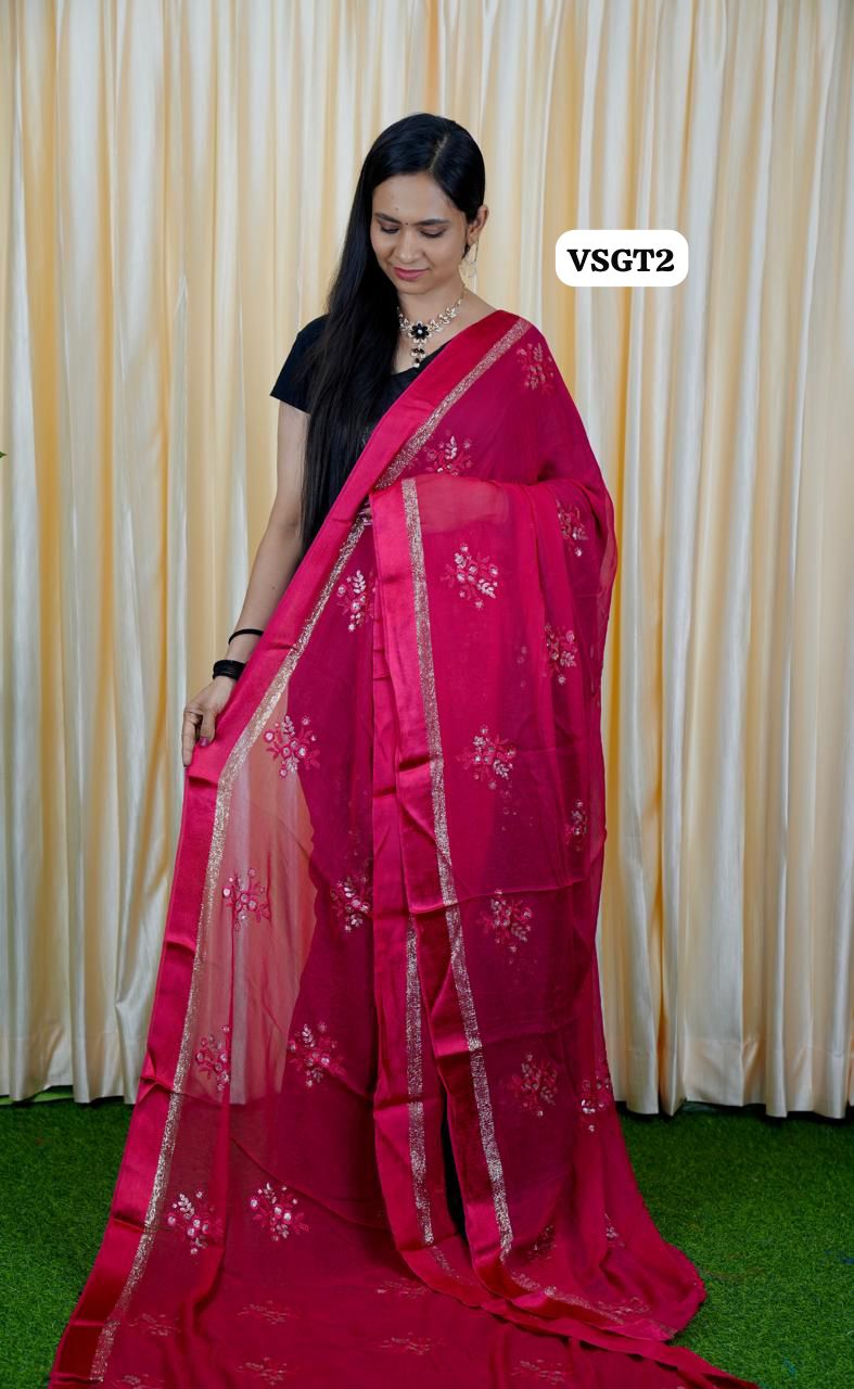 Viscose Georgette saree🥰 🥳
