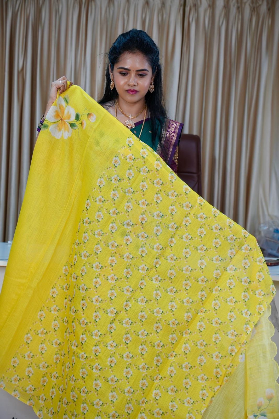 Linen cotton saree🥰🥳✅