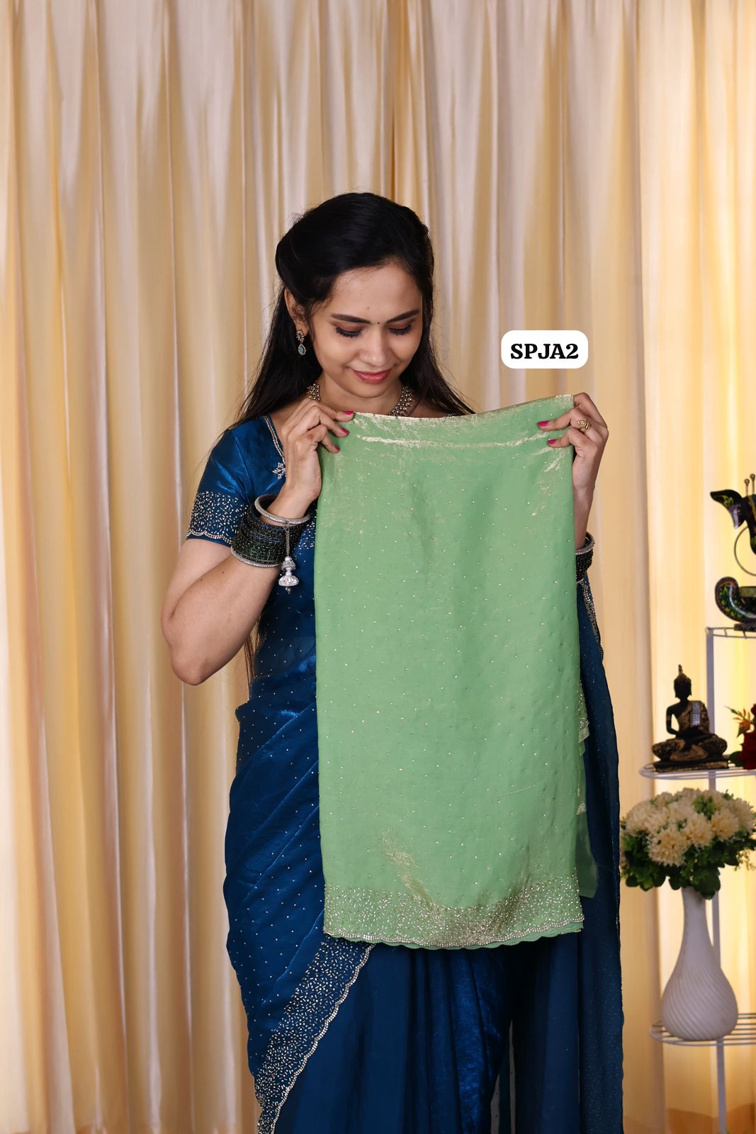 Premium space silk sarees with real jarkhan diamond work..🥳