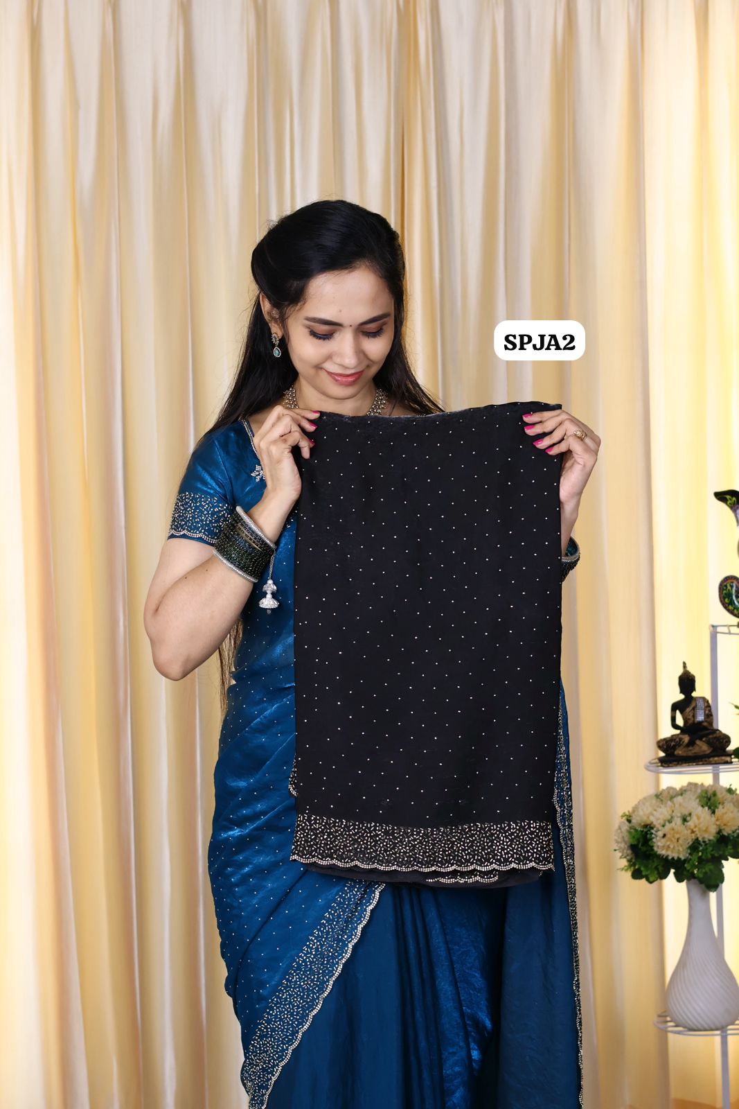 Premium space silk sarees with real jarkhan diamond work..🥳