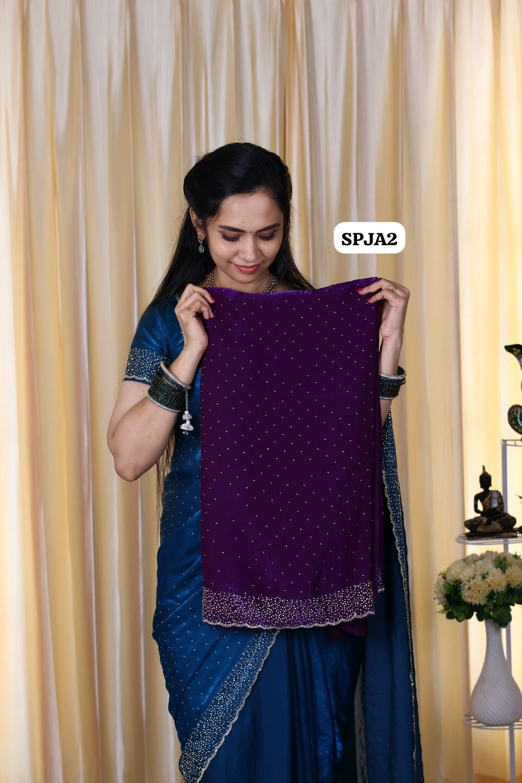 Premium space silk sarees with real jarkhan diamond work..🥳