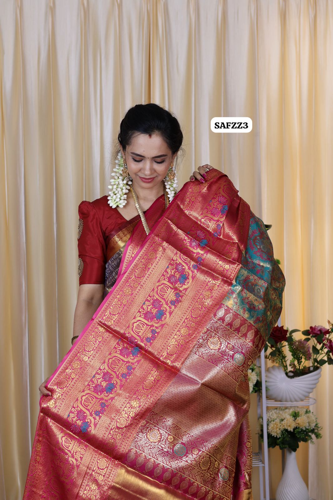Kanchi inspired .semi silk sareeš„³ā