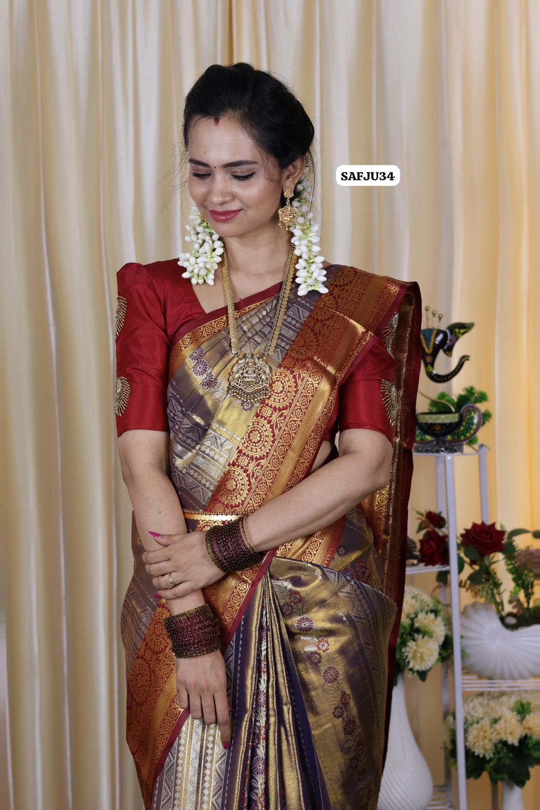 Kanchi inspired .semi silk sareeš