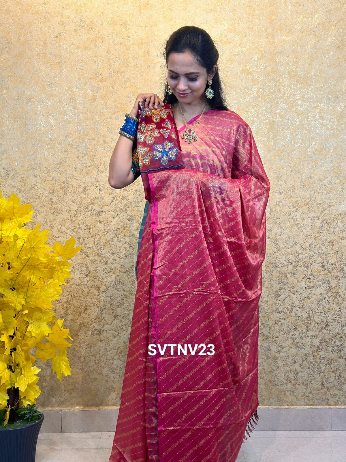 Designer saree With work blouse prebook🥳