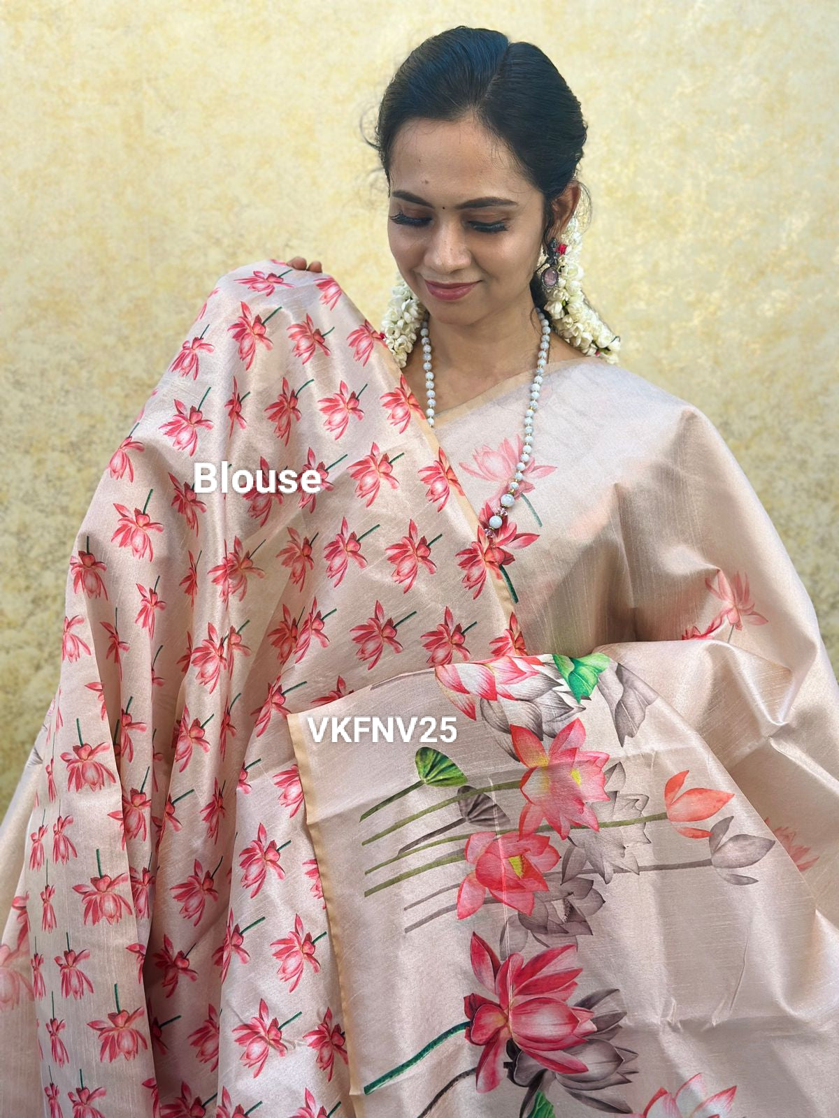 Tussar semi silk saree with trending design sold❌