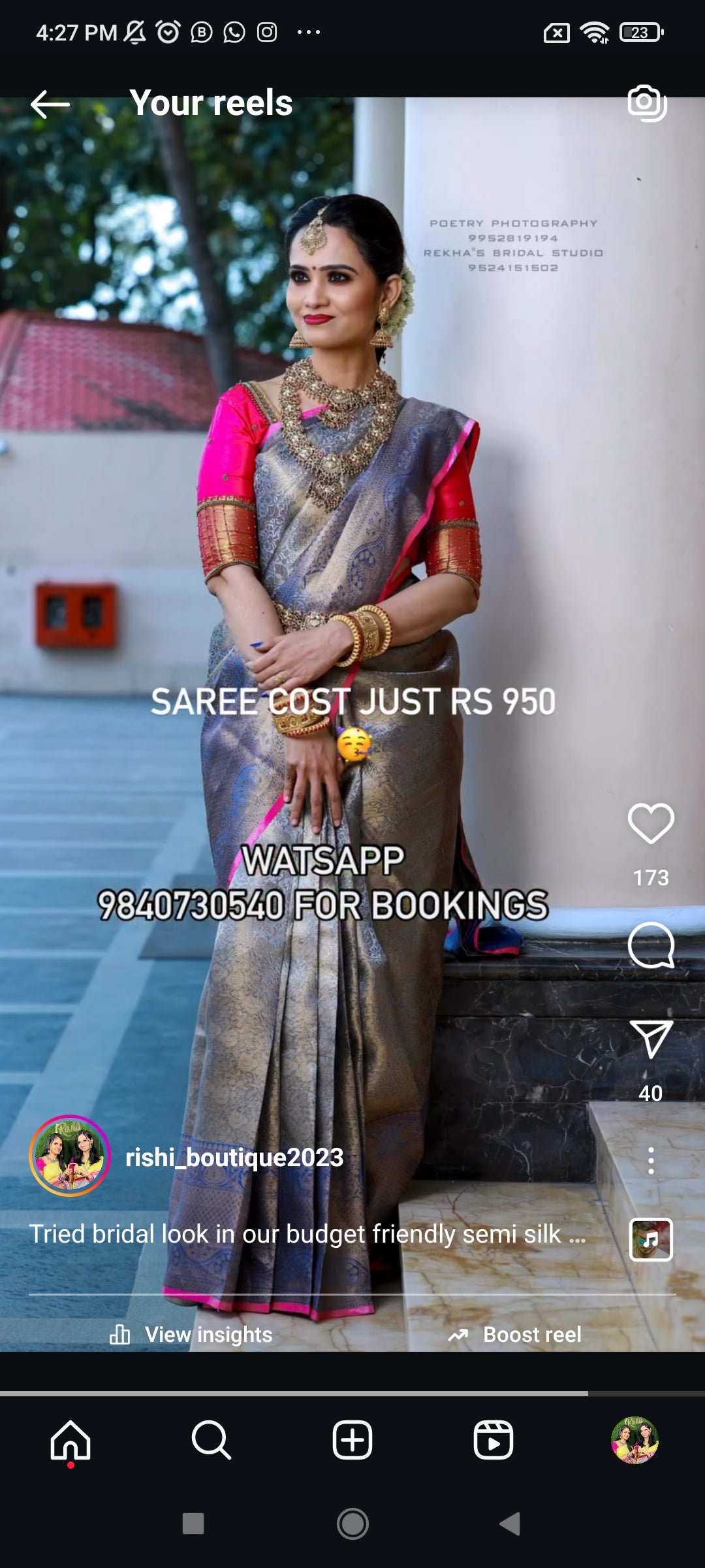 Bridal semi silk saree offer sare