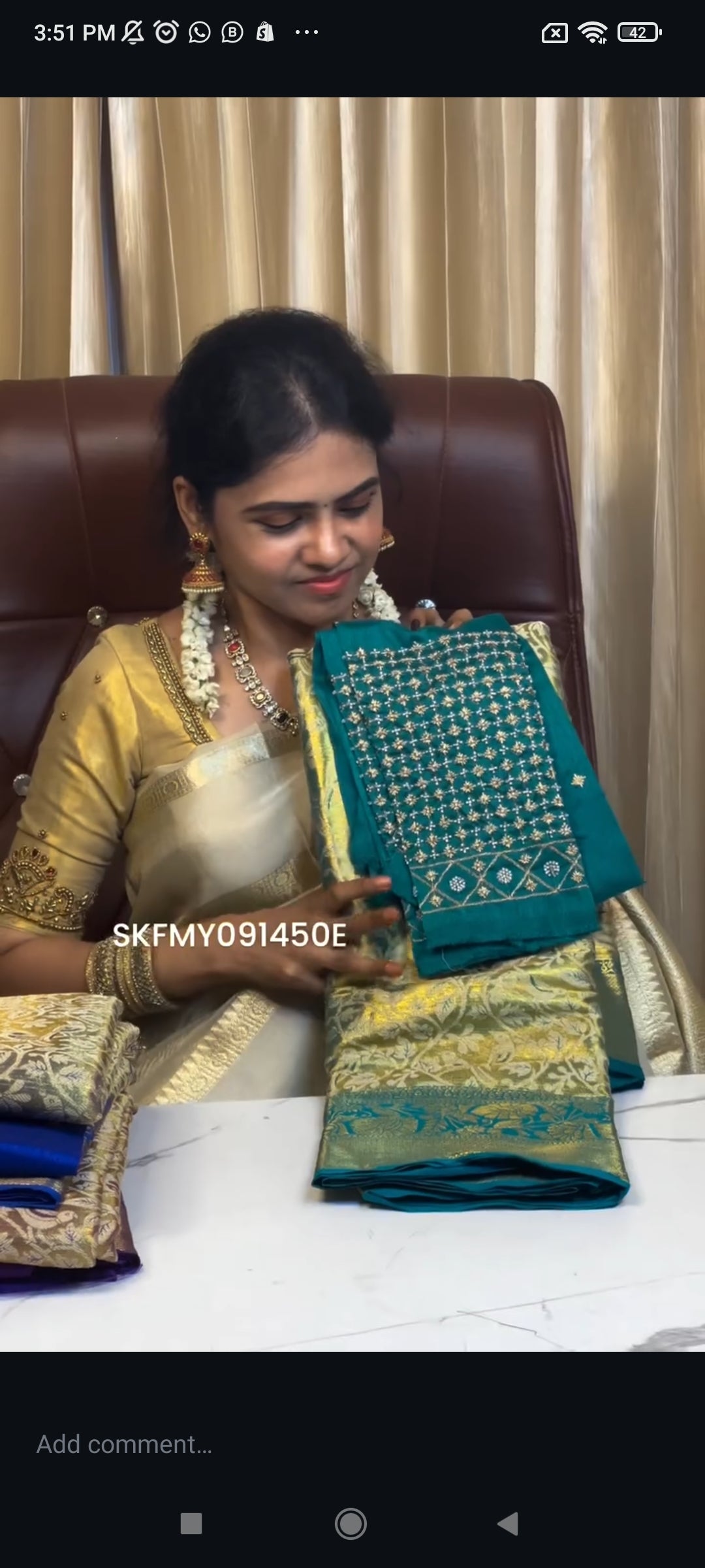 Kanchipuram inspired semi silk saree🫶