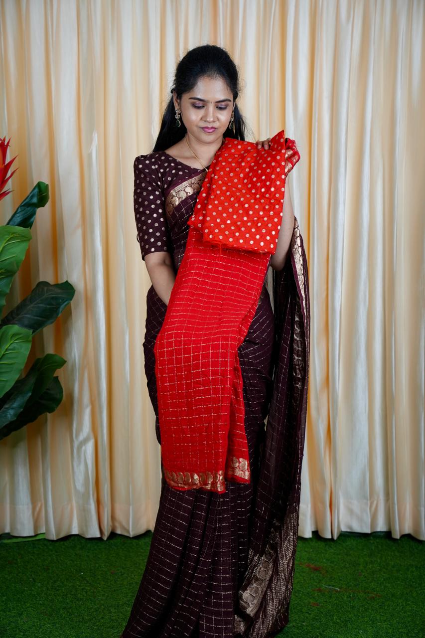 Viscose Georgette Sarees🥳