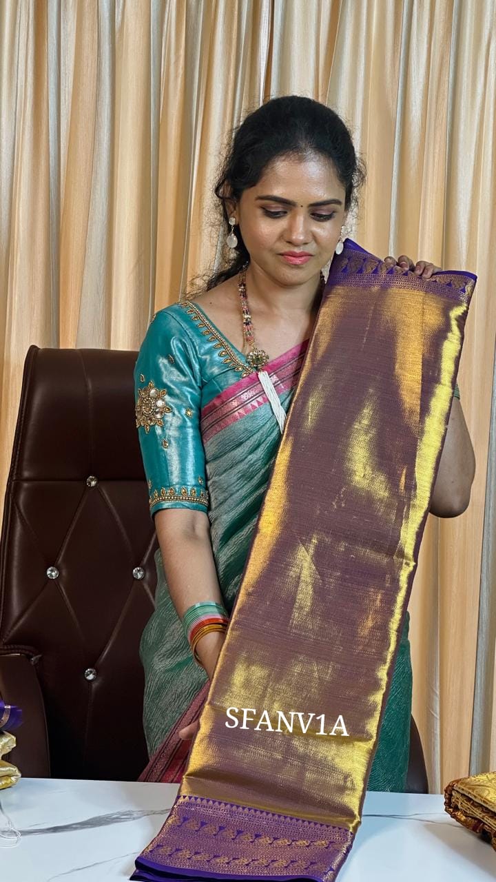 Kanchipuram semi silk sareeš„³