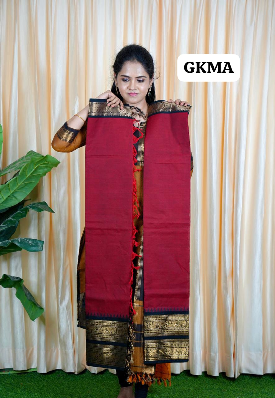 Kanchi cotton salwar set unstitched red 🥰