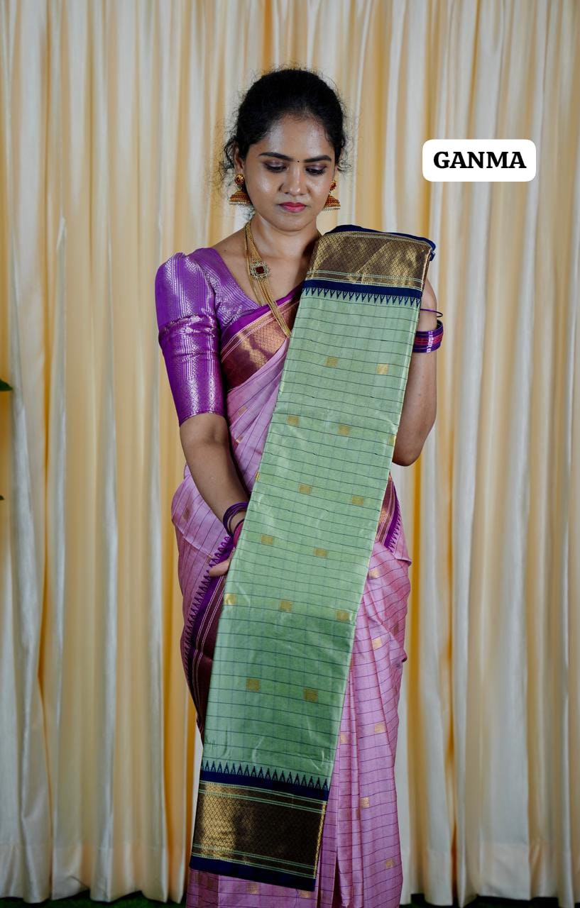 Kalyani silk saree with checks❌❌