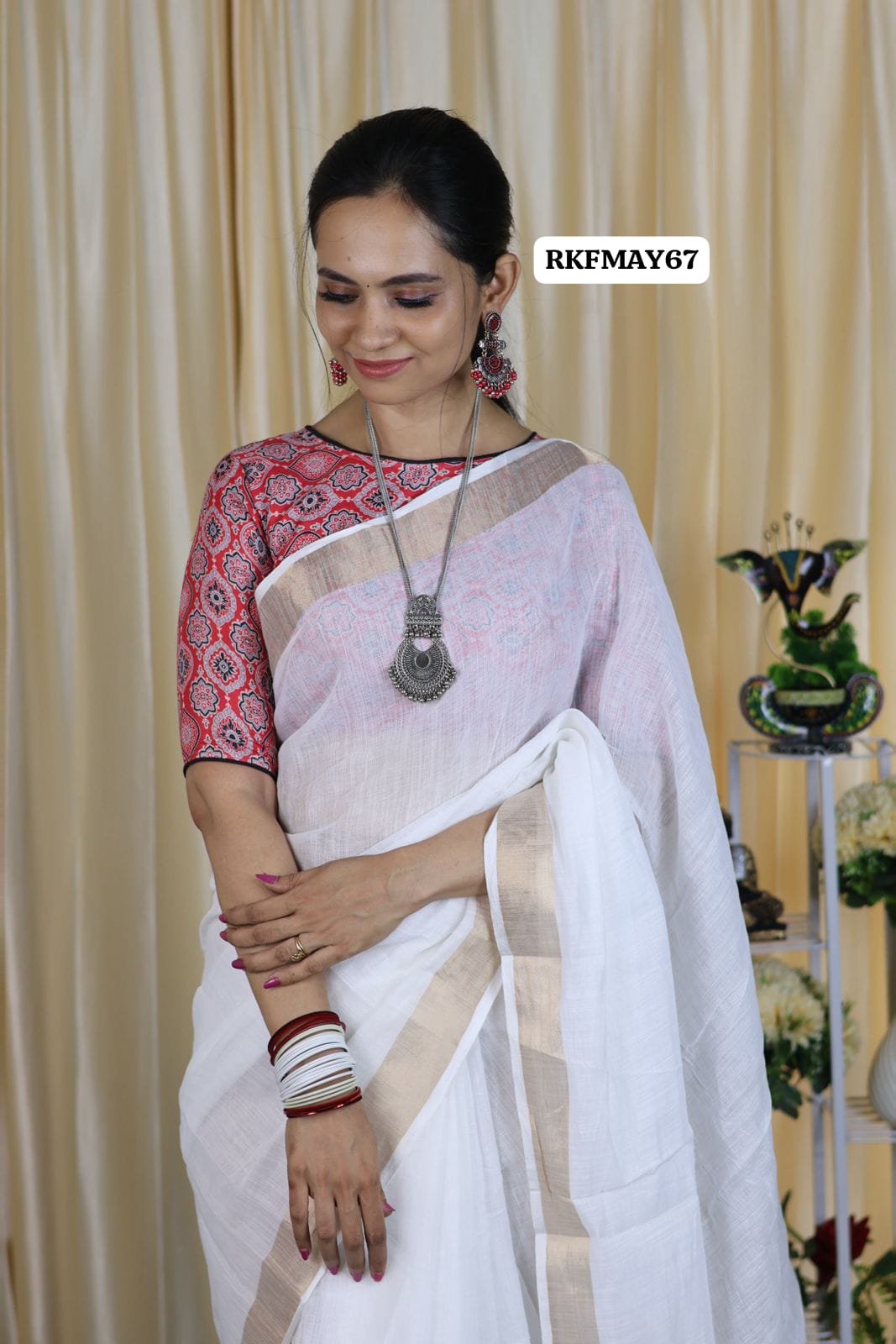 Aadi offer š¤©linen cotton saree with mix match blouseš„³
