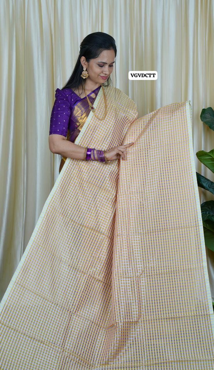 Nayanthara inspired saree in premium soft silk cottonš„³