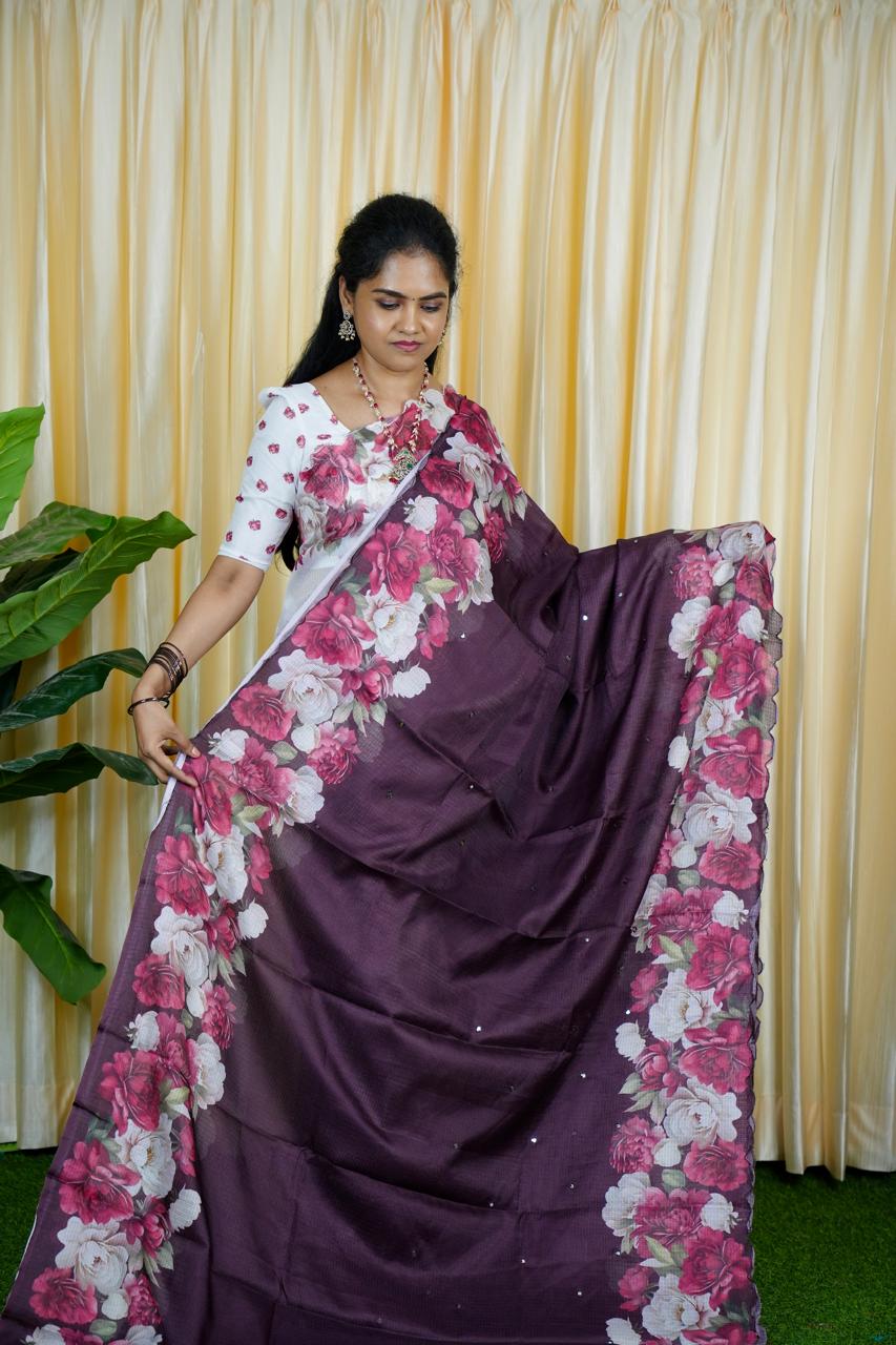 Chanderi cotton saree 🥳