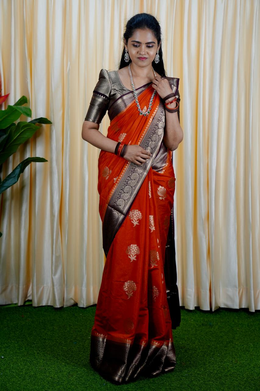 Premium Warm Silk Saree(No animal figure)🥳