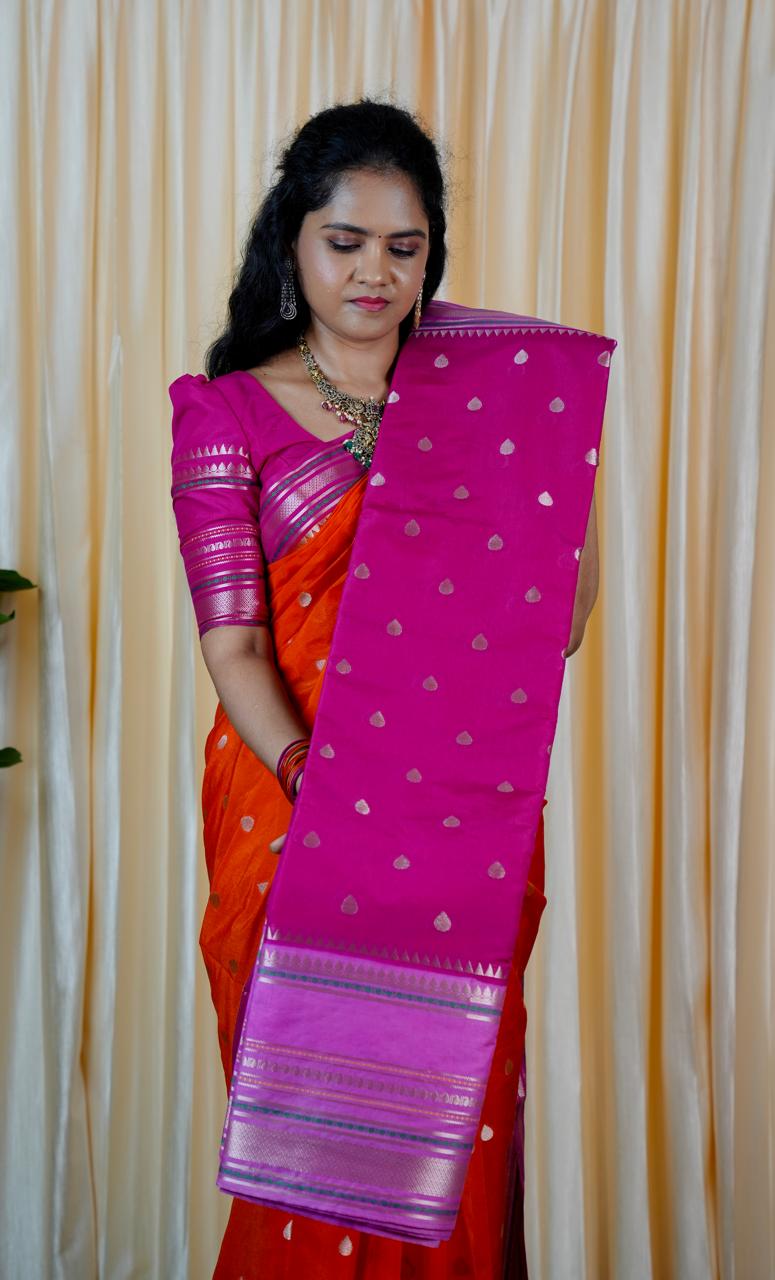 Premium warm silk saree 🥳