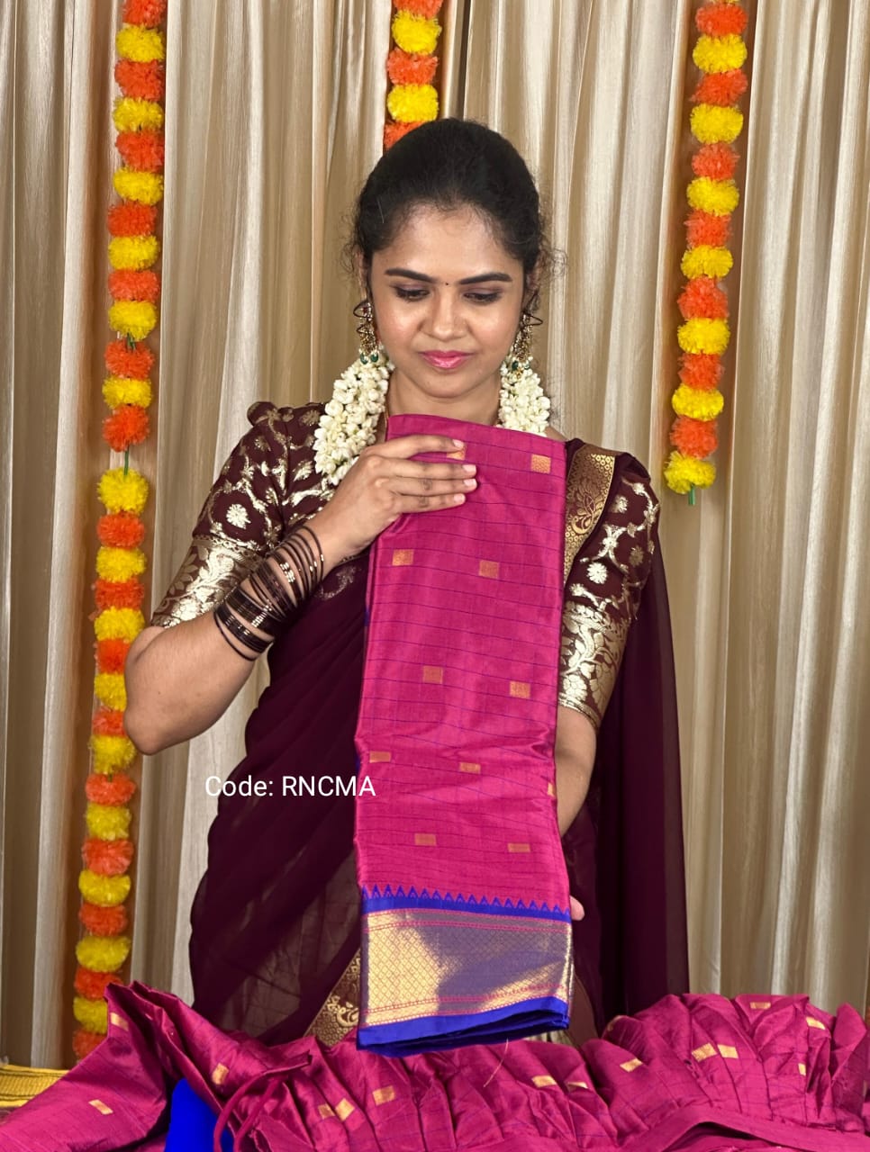 Half saree +saree combo soft silk prebookš„³