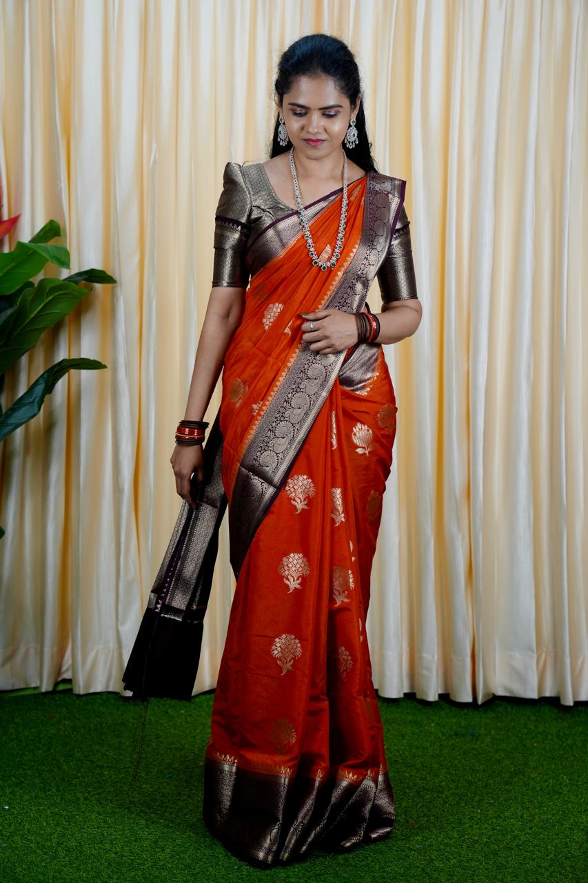 Premium Warm Silk Saree(No animal figure)🥳
