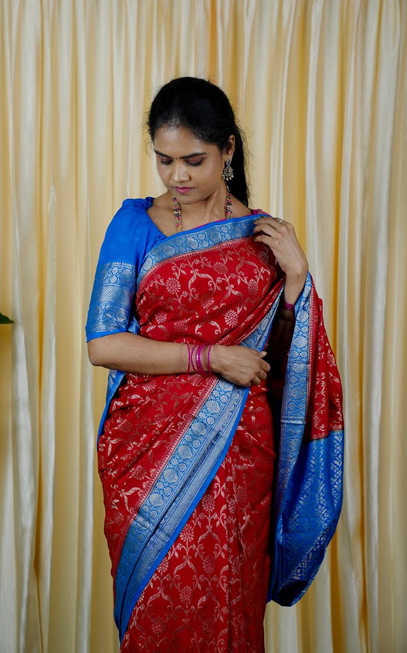 Banarasi semi silk sareeš„³