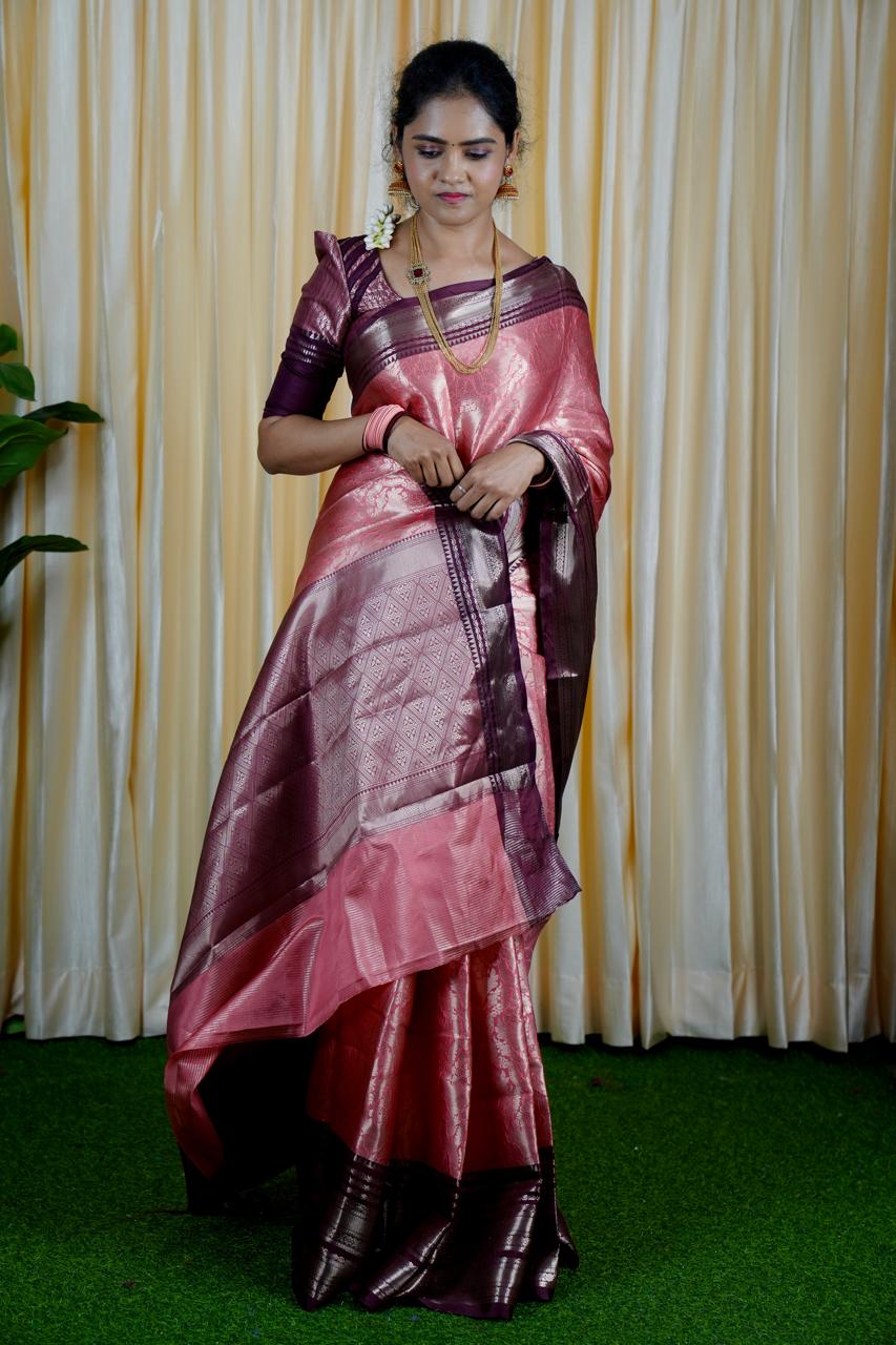 Soft katan tissue saree🍄🥳