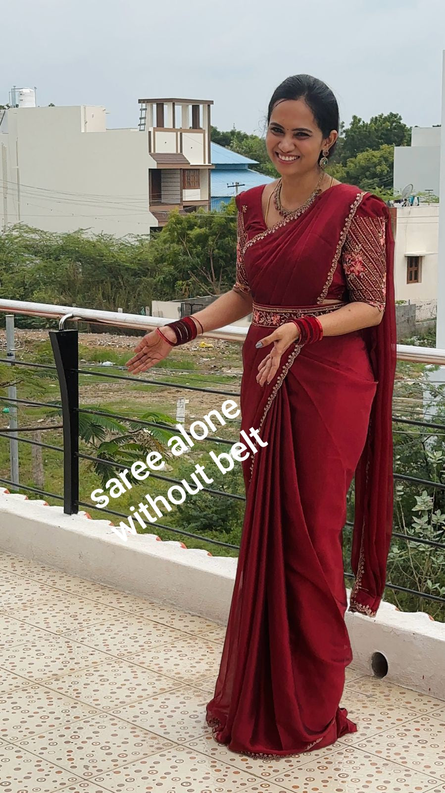 Manju warrior inspired saree without belt 🤗