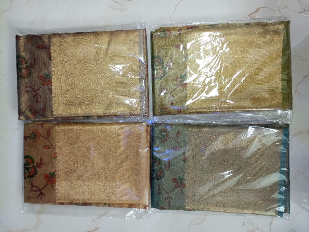Crushed tissue with print sareeđź“·