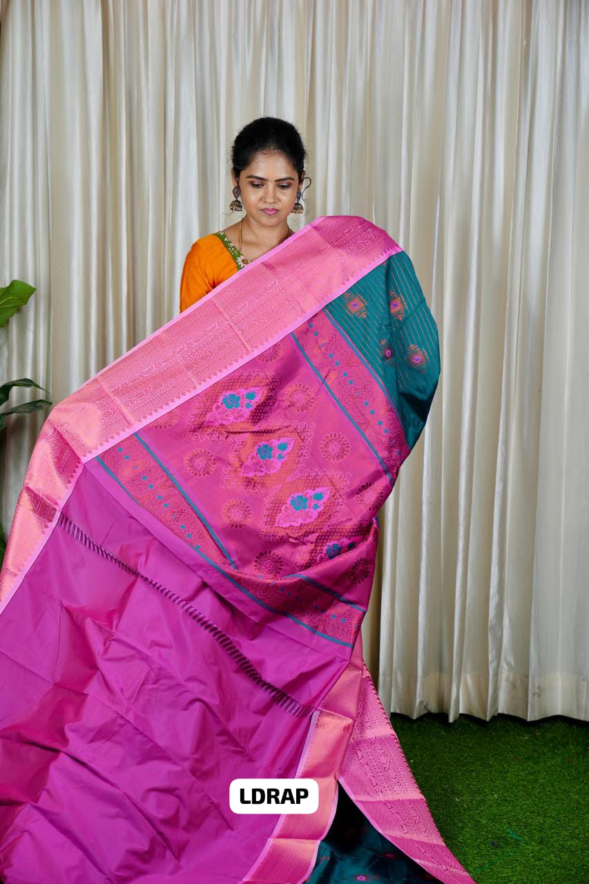 Premium kanchi semi silk saree🥰 🥳