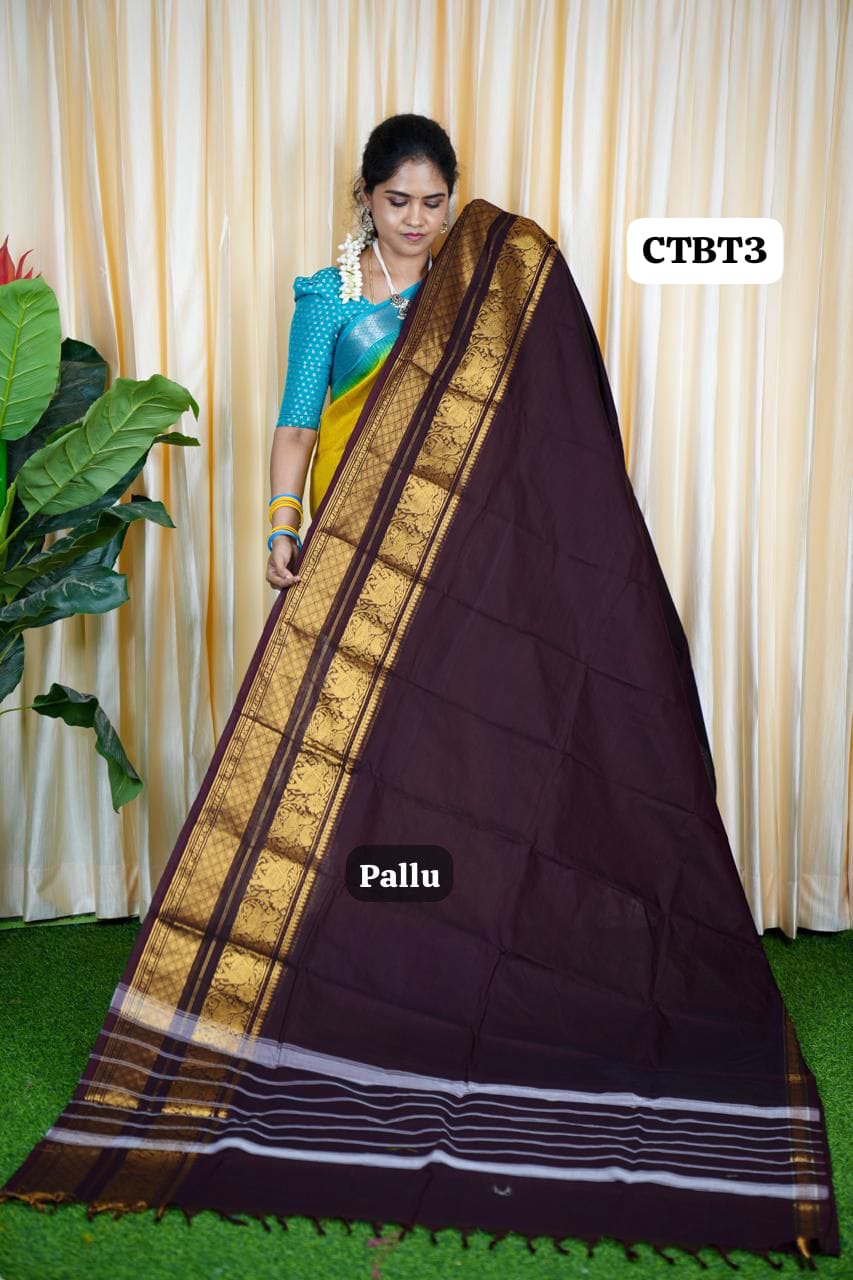 Kanchi cotton saree 🥰😎 (slight design change)prebook 25 days