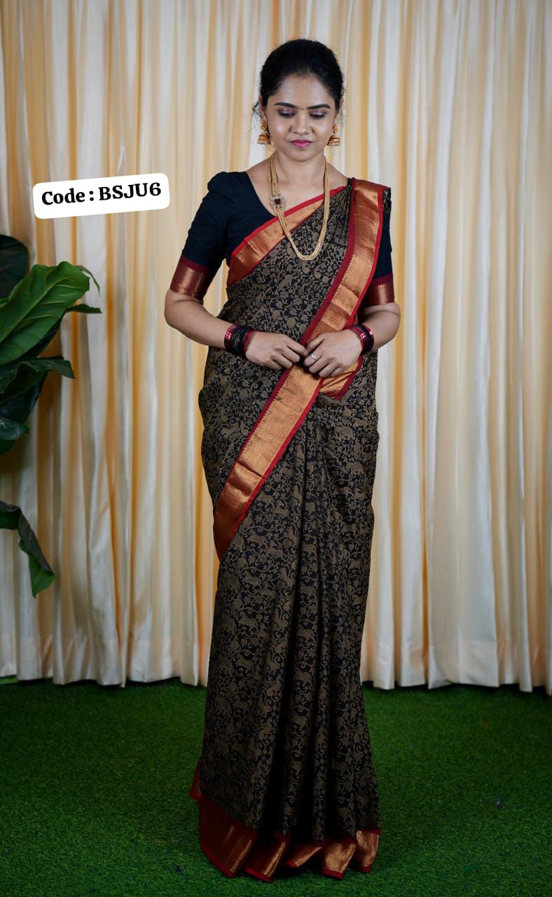 Black cotton saree PPrebook ❌