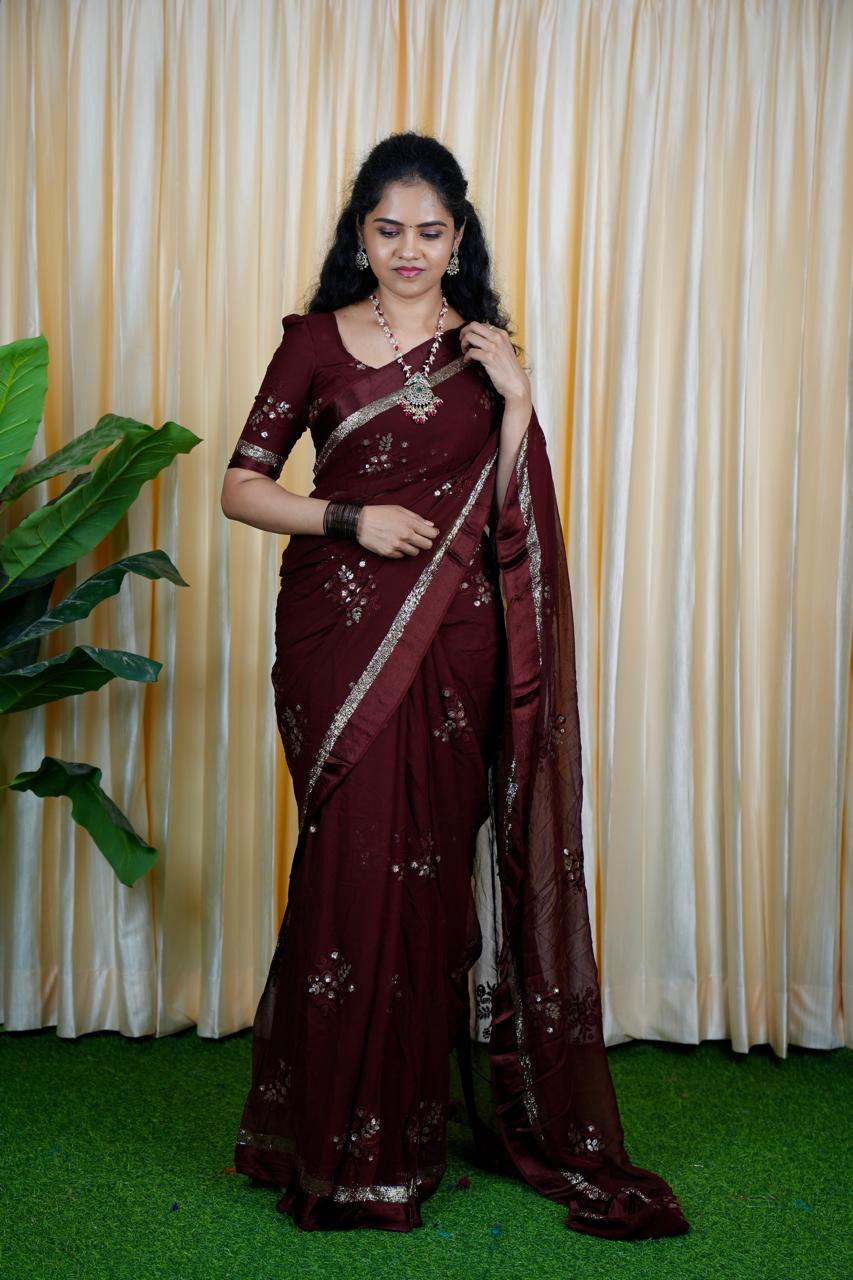 Viscose georgette sareeš„³